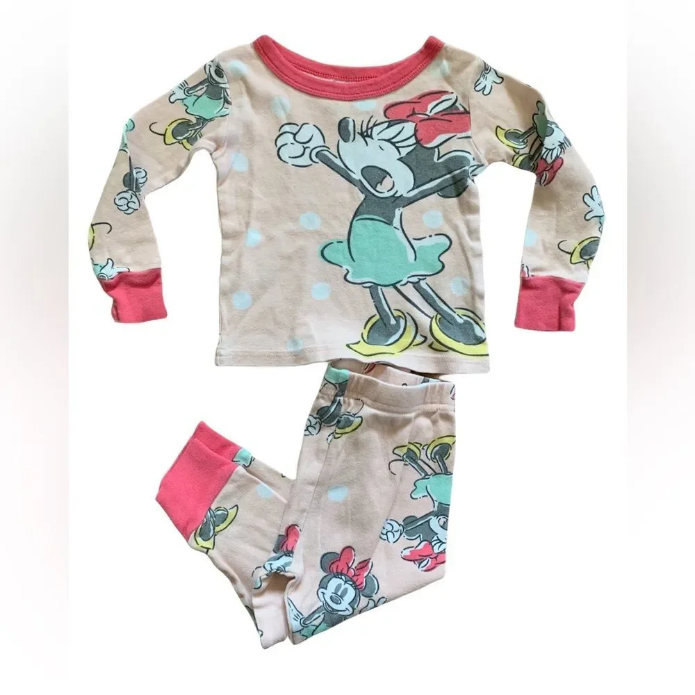 Disney Princesses and Minnie Mouse pajamas set of 2 size 2T